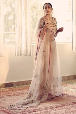 Sarang Kaur Grey Ranjeet Sari -Inca Sales Store 1712sk25 2