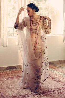 Sarang Kaur Grey Ranjeet Sari -Inca Sales Store 1712sk25 3