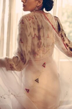 Sarang Kaur Grey Ranjeet Sari -Inca Sales Store 1712sk25 5