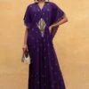 Heirloom By Rara Avis Violet Hamsa Motif Kaftan -Inca Sales Store 171ra8 1