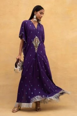 Heirloom By Rara Avis Violet Hamsa Motif Kaftan 9 Heirloom By Rara Avis Violet Hamsa Motif Kaftan -Inca Sales Store 171ra8 3