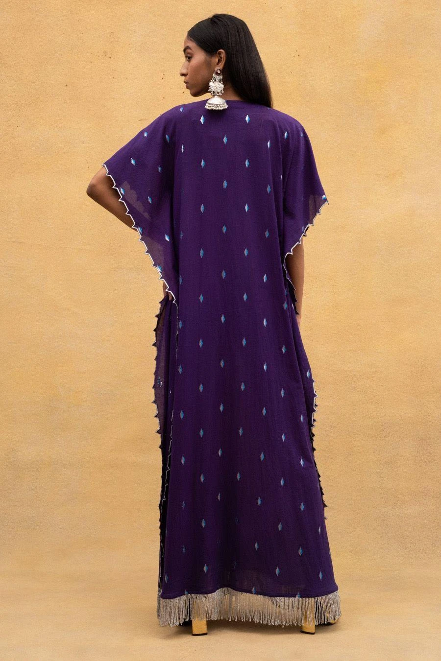 Heirloom By Rara Avis Violet Hamsa Motif Kaftan 7 Heirloom By Rara Avis Violet Hamsa Motif Kaftan - Image 5