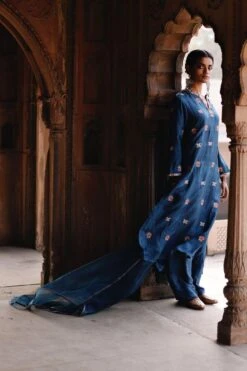 Avacara Blue Resham Embroidered Kurta Set -Inca Sales Store 172ap6 3