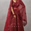 Torani Red Dori Embroidered Dupatta -Inca Sales Store 172tor15 1