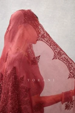 Torani Red Dori Embroidered Dupatta 9 Torani Red Dori Embroidered Dupatta -Inca Sales Store 172tor15 4