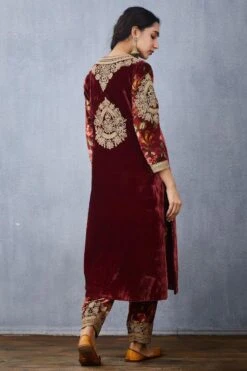 Torani Red Hand Embroidered Kurta Set 13 Torani Red Hand Embroidered Kurta Set -Inca Sales Store 172tor31 6