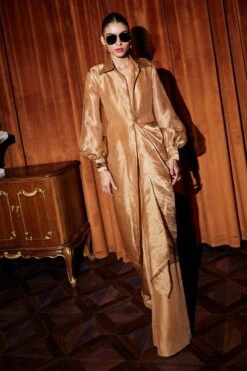 REIK Gold Adele Shirt & Noir Jumpsuit -Inca Sales Store 17323rk34 2