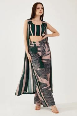 KoAi Green And Black Stripe Bustier -Inca Sales Store 17723koia14 2