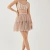 KoAi Rose Pink And Cream Stripe Bustier