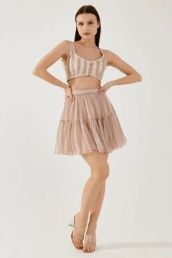 KoAi Rose Pink And Cream Stripe Bustier -Inca Sales Store 17723koia31 2