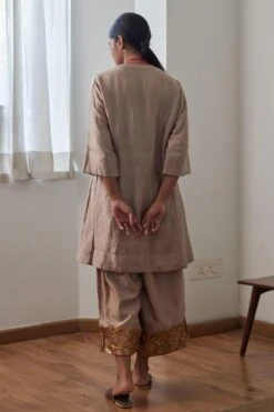 Shorshe Gold Zardosi Embroidered Kurta Set -Inca Sales Store 17823se19 4