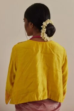 Shorshe Pink Hand Done Zardosi Embellished Sari Set -Inca Sales Store 17823se30 5