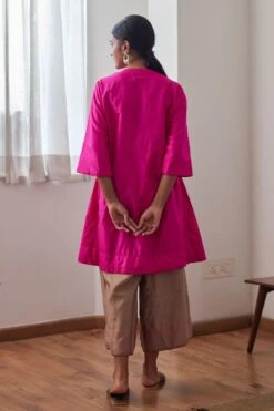 Shorshe Pink Hand Embellished Kurta Set -Inca Sales Store 17823se8 4