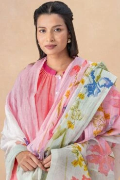 Vineet Rahul Frieda Bougainville And Lily Garden Dupatta -Inca Sales Store 17823vr12 7