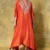 Jayanti Reddy Orange Zardosi Embellished Kaftan -Inca Sales Store 17j423jr2 1
