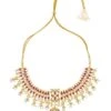 Maisara Pink & Golden Tone Jadau Necklace Set -Inca Sales Store 17ms2 1