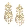 Maisara Kundan Peach Drop Earrings