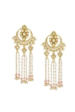 Maisara Kundan Peach Earrings