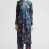 Kshitij Jalori Mozambique Teal Kurta & Pant Set