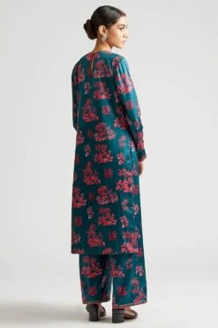 Kshitij Jalori Mozambique Teal Kurta & Pant Set -Inca Sales Store 18005 20103g 3