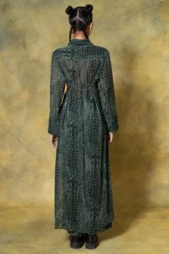 Dhruv Kapoor Green Buttoned Down Dress -Inca Sales Store 18042023dk01 5