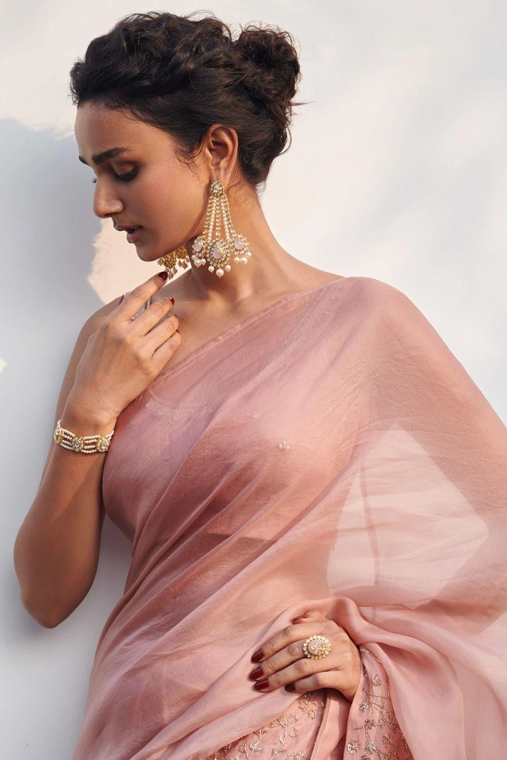 Aulerth Loren Ring In Dusty Pink Hue By Suneet Varma 3 Aulerth Loren Ring In Dusty Pink Hue By Suneet Varma