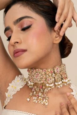 Fooljhadi Floral Hand Embellished Choker With Tassels -Inca Sales Store 180523fj02 3