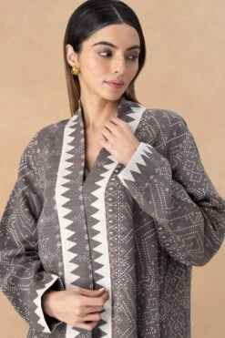 Divyam Mehta Grey Block Printed Cape Set -Inca Sales Store 180723dm27 4