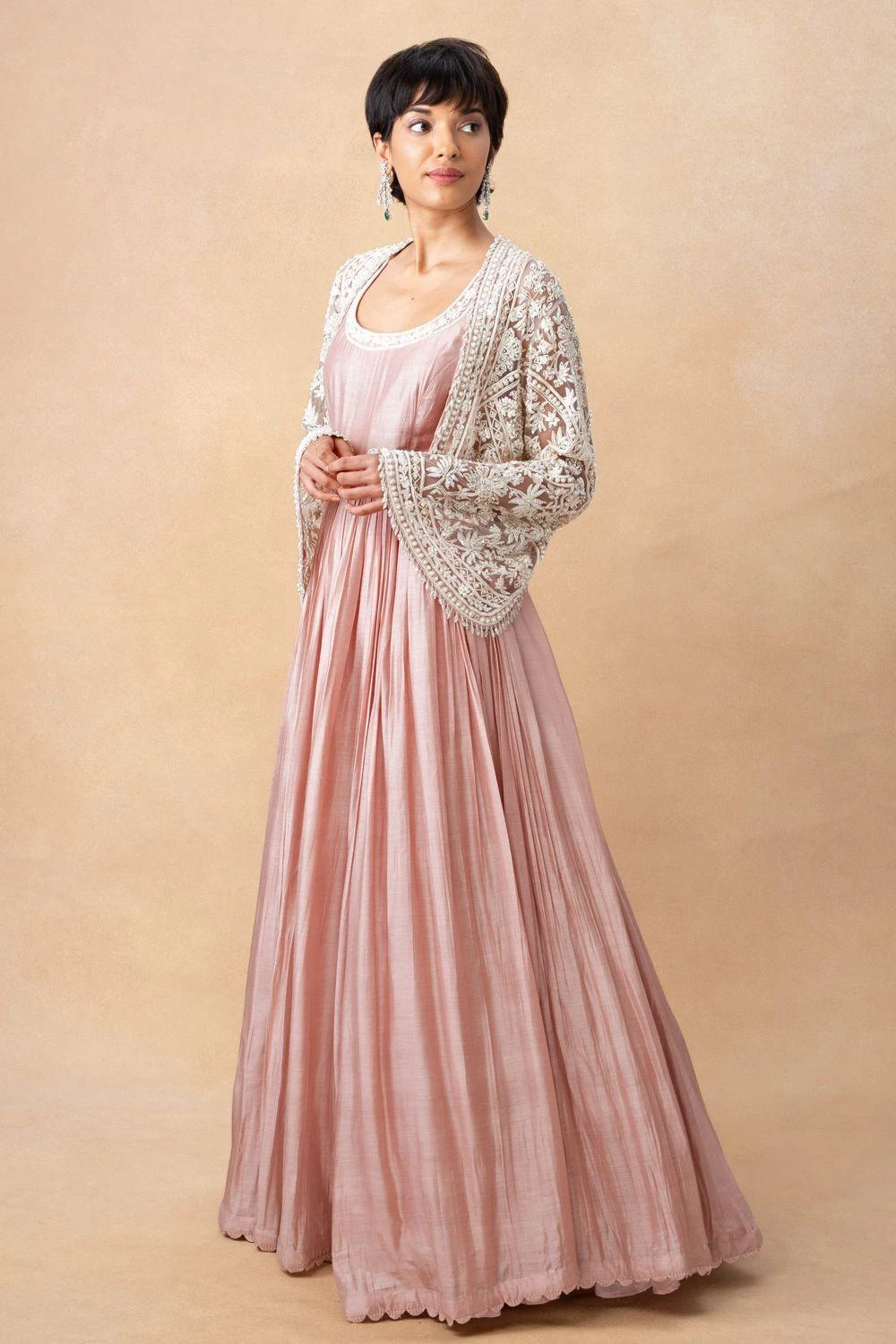 Ridhi Mehra Pink Embellished Anarkali Set 4 Ridhi Mehra Pink Embellished Anarkali Set - Image 2
