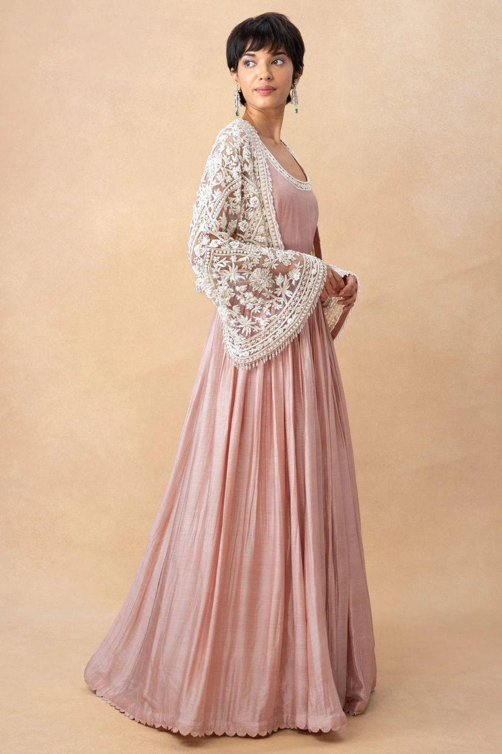 Ridhi Mehra Pink Embellished Anarkali Set 5 Ridhi Mehra Pink Embellished Anarkali Set - Image 3