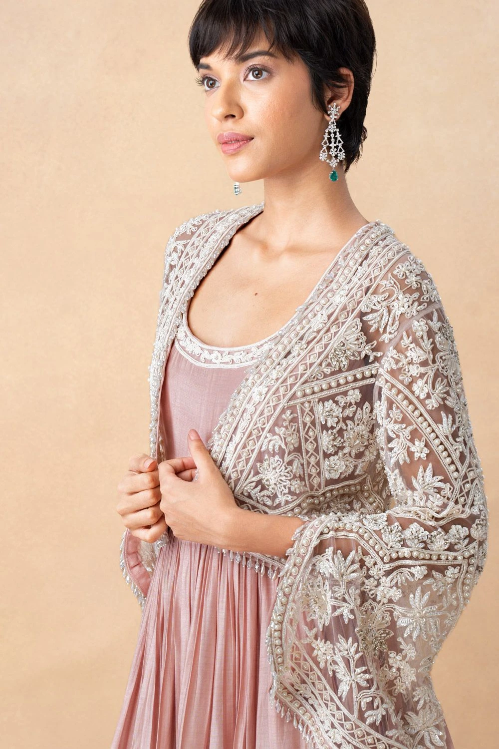 Ridhi Mehra Pink Embellished Anarkali Set 6 Ridhi Mehra Pink Embellished Anarkali Set - Image 4