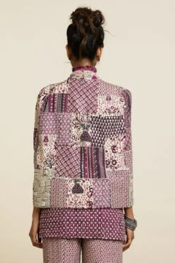 SVA Merlot Noor Embellished Patch-Work Jacket -Inca Sales Store 181123sva110 7