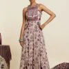 SVA Safar Merlot Jaal Printed Jumpsuit -Inca Sales Store 181123sva78 1