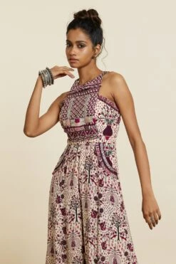 SVA Safar Merlot Jaal Printed Jumpsuit -Inca Sales Store 181123sva78 4