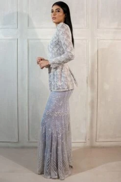 Ritika Mirchandani Lavender Blue Hand Embroidered Sharara Set -Inca Sales Store 1811rm6 3