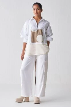 Three White Patchwork Co-ord Set