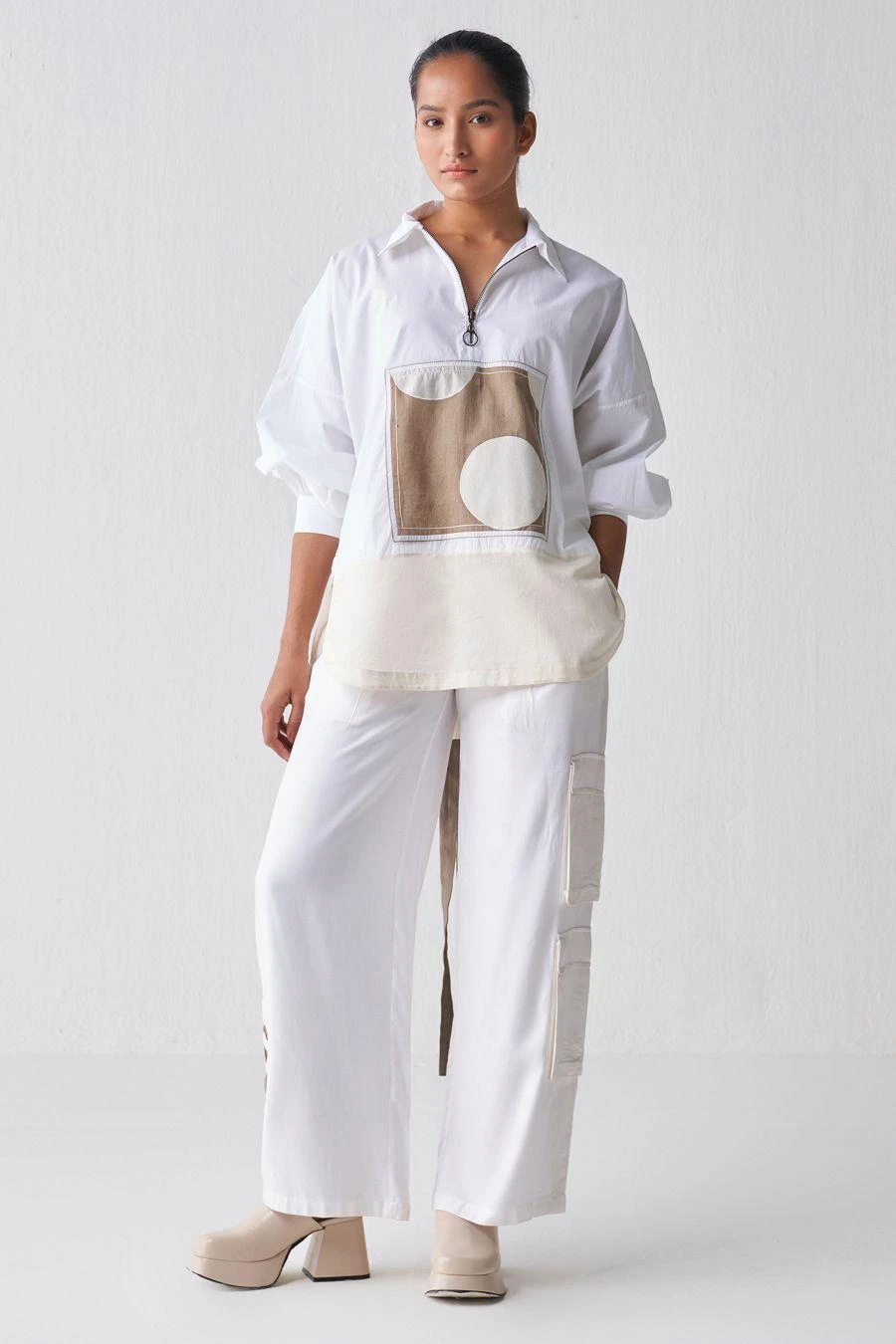 Three White Patchwork Co-ord Set 3 Three White Patchwork Co-ord Set
