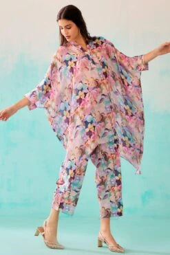NORN Pink Floral Printed Short Kaftan -Inca Sales Store 1823nn39 3