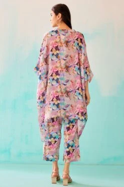NORN Pink Floral Printed Short Kaftan -Inca Sales Store 1823nn39 4