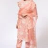 Chandrima Peach Cutwork Dupatta