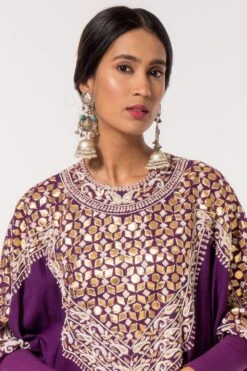 Divya Sheth Purple Gota Embroidered Kurta Set 10 Divya Sheth Purple Gota Embroidered Kurta Set -Inca Sales Store 184dy10 4