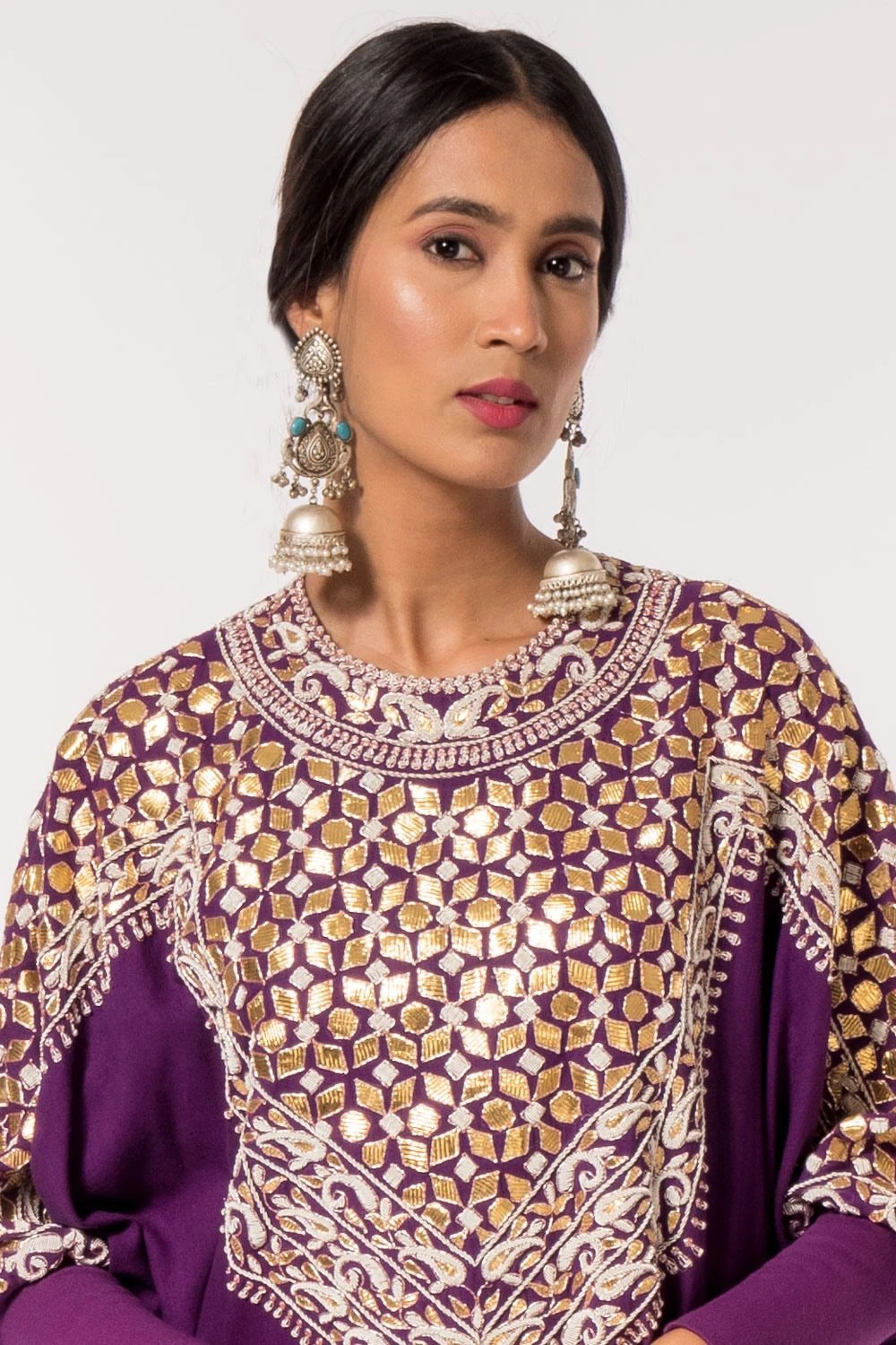 Divya Sheth Purple Gota Embroidered Kurta Set 6 Divya Sheth Purple Gota Embroidered Kurta Set - Image 4