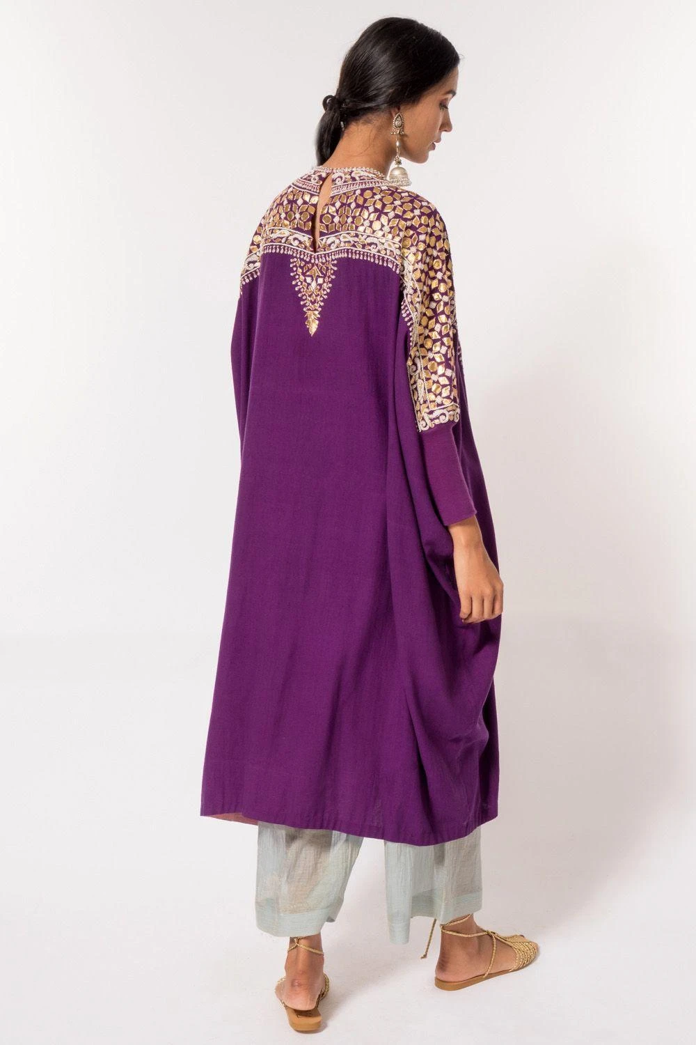Divya Sheth Purple Gota Embroidered Kurta Set 7 Divya Sheth Purple Gota Embroidered Kurta Set - Image 5
