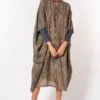 Divya Sheth Grey Hand-block Printed Kaftan -Inca Sales Store 184dy16 1