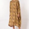Divya Sheth Mustard Hand-block Printed Kaftan -Inca Sales Store 184dy18 1