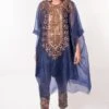 Divya Sheth Blue Embellished Kaftan With Inner & Pants -Inca Sales Store 184dy22 1