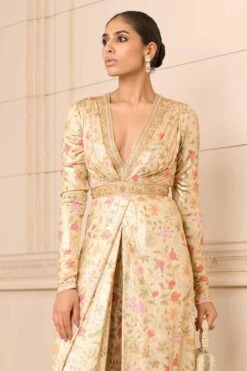 Tarun Tahiliani Blush Floral Printed Jumpsuit -Inca Sales Store 18523tt2 2