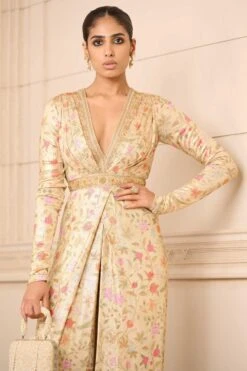 Tarun Tahiliani Blush Floral Printed Jumpsuit -Inca Sales Store 18523tt2 3