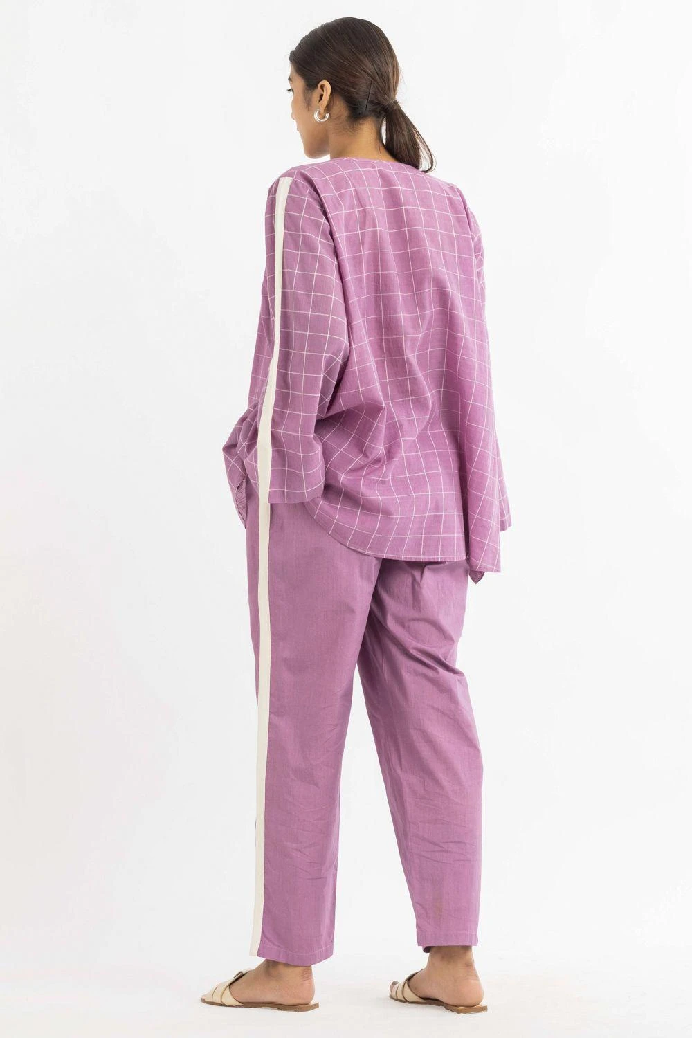 Three Mauve Wide Sleeves Top & Pants 6 Three Mauve Wide Sleeves Top & Pants - Image 4