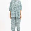 Three Soft Blue Printed Narrow Pants 2 Three Soft Blue Printed Narrow Pants -Inca Sales Store 185thr11 1